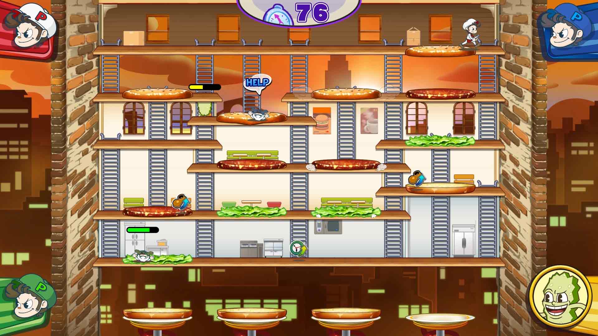 BurgerTime Party Review Nintendo Switch Wallpaper Screenshot