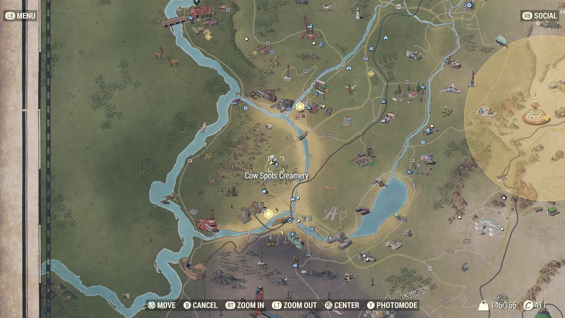 Fallout 76 Cow Spots Creamery Guide Screenshot