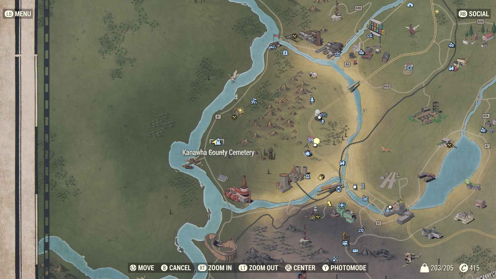 Fallout 76 Kanawha County Cemetary Guide Screenshot