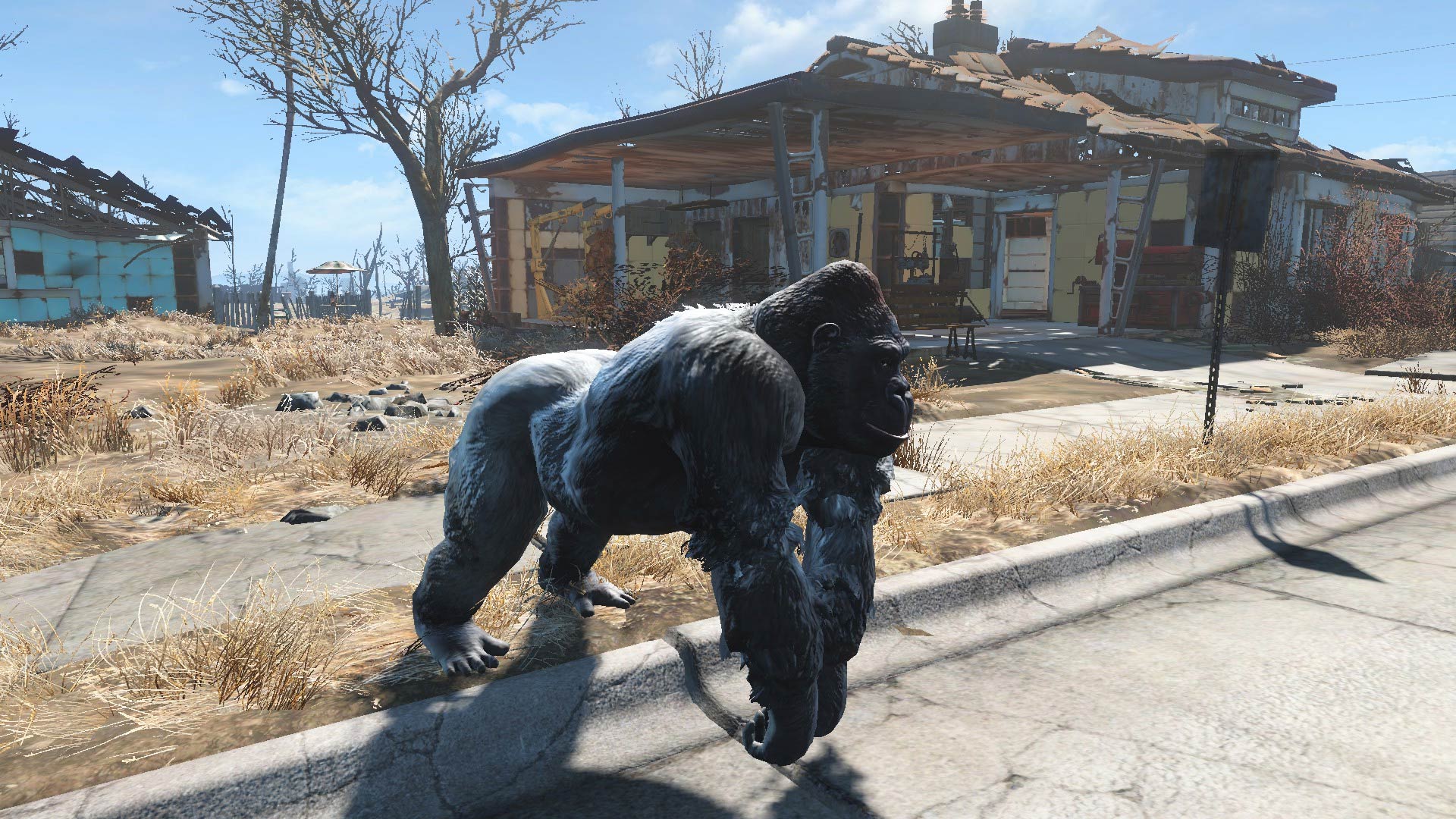 Fallout 4 Cuddles the Gorilla Companion Mod