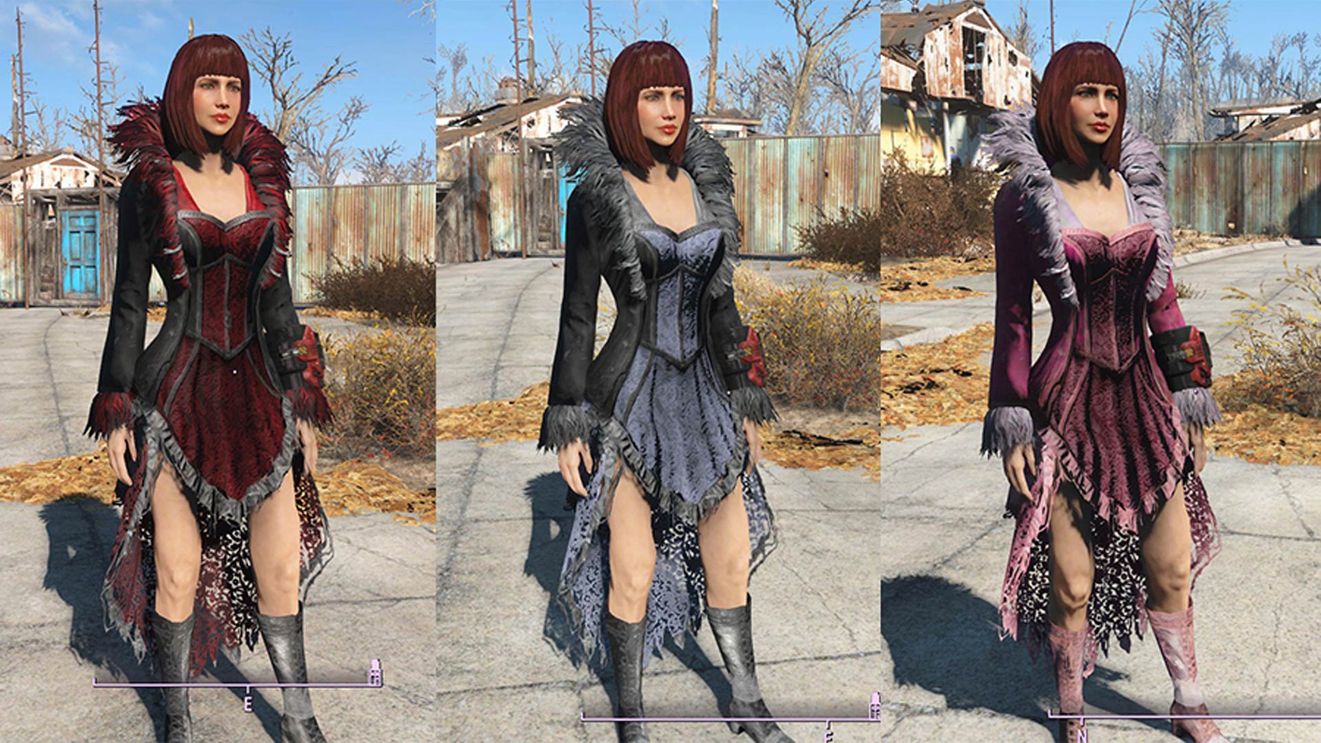 Fallout 4 Lacy Feather Dress Mod