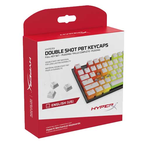 HyperX Double Shot PBT Keycaps White