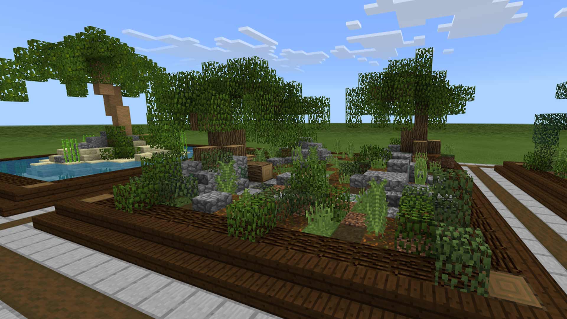 Minecraft Landscaping Compact Forest Willow Design