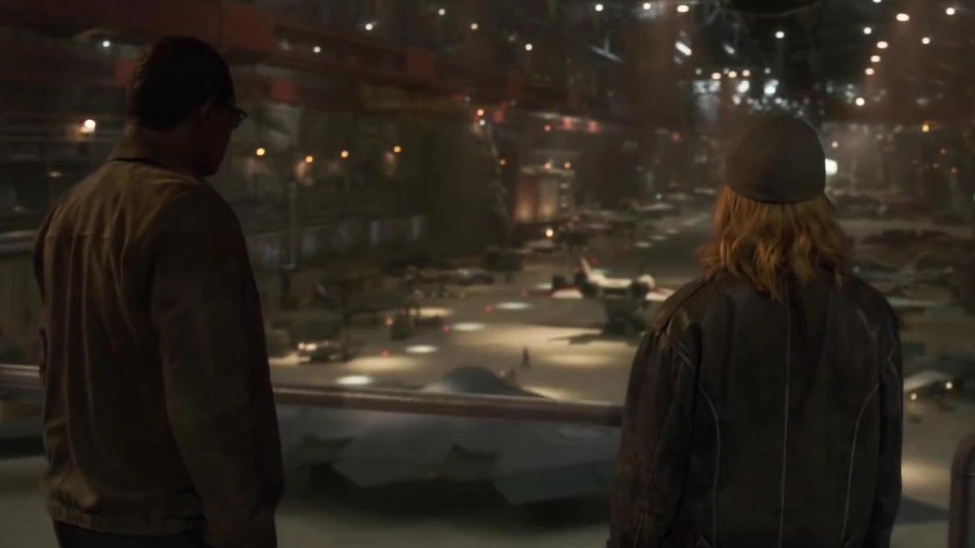 Captain Marvel Nick Fury and Carol Denvers Hanger Trailer
