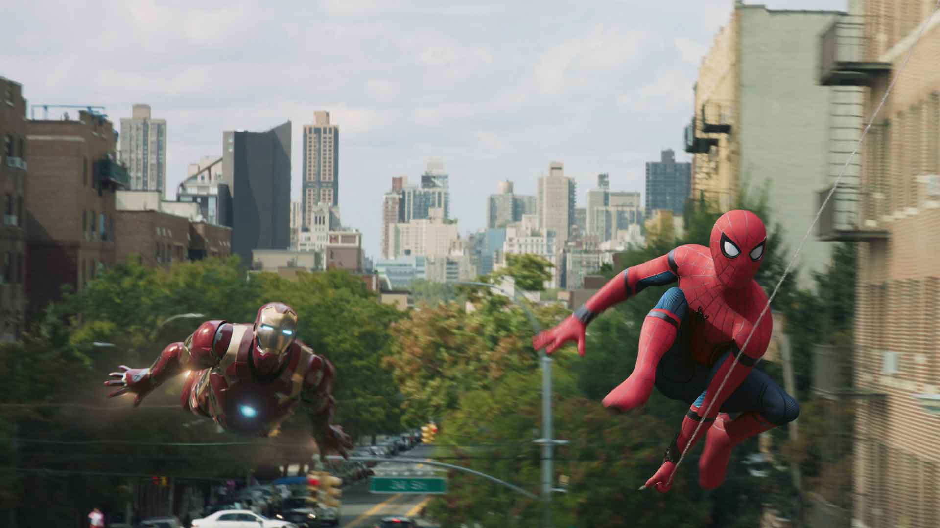 Spider-Man: Homecoming Wallpaper of Iron Man and Spidey
