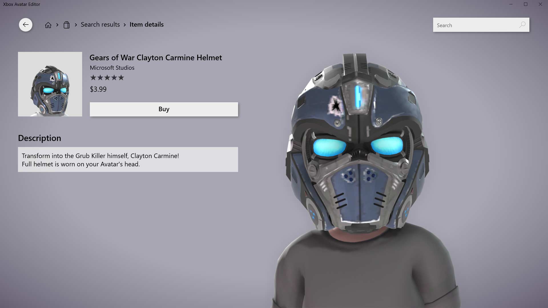 Avatar Skycaptin5 Gears of War Clayton Carmine Helmet